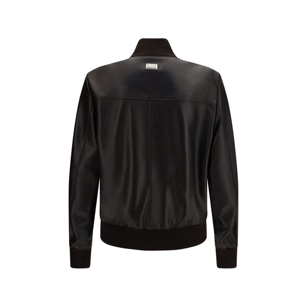 Dolce & Gabbana Brown Lamb Ovis Aries Bomber