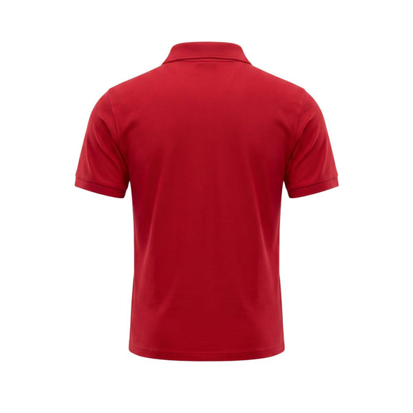 Trussardi Beachwear Red Cotton Men Polo Shirt