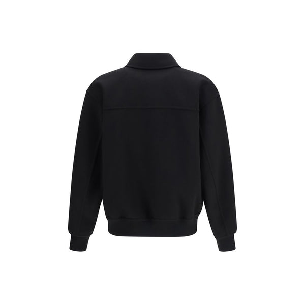 Ferragamo Black Wool Oves Aries Biker Jacket