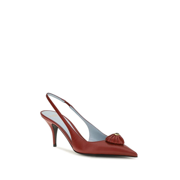 Valentino Garavani Red Calf Leather Bos Taurus High Heel Pumps