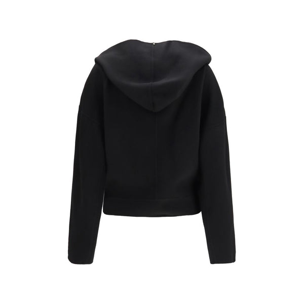 Max Mara Black Wool Oves Aries Full-Length Jacket