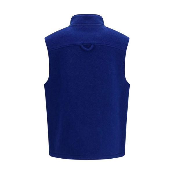 RIER Blue Wool Oves Aries Sleeveless Jacket
