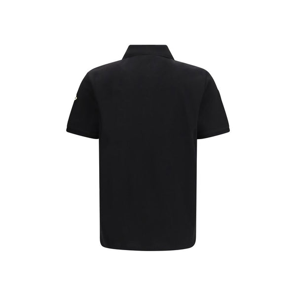 Moncler Black Cotton Polo Shirt