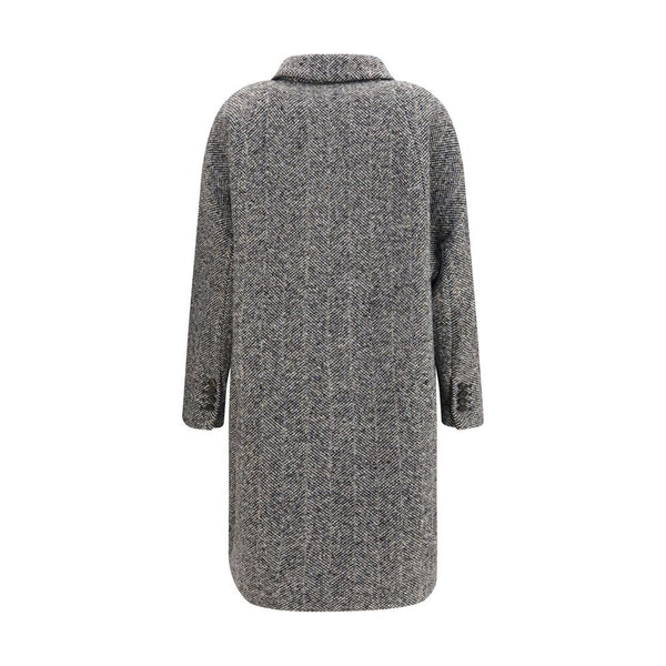 Brunello Cucinelli Gray Wool Oves Aries Coat