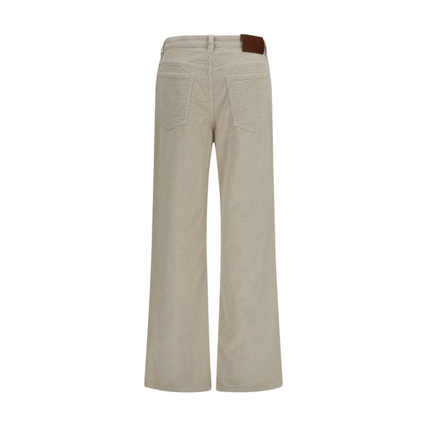 Marni Beige Cotton Flared Pants