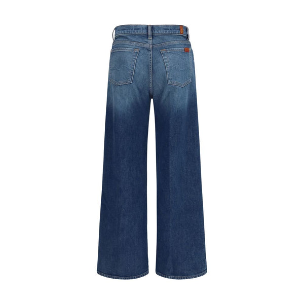 7FOR Blue Cotton Jeans Denim