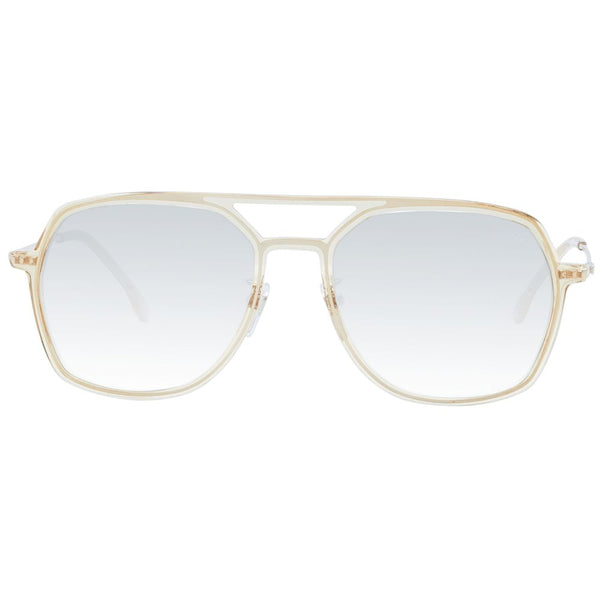 Lozza Beige Acetate & Plastic Sunglasses