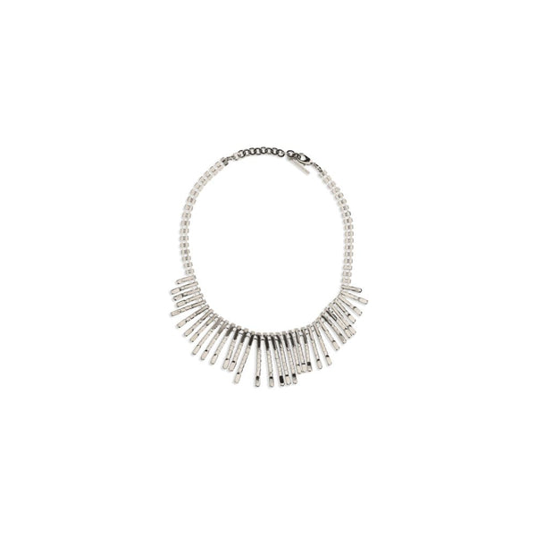 Alessandra Rich Silver Metal Necklace