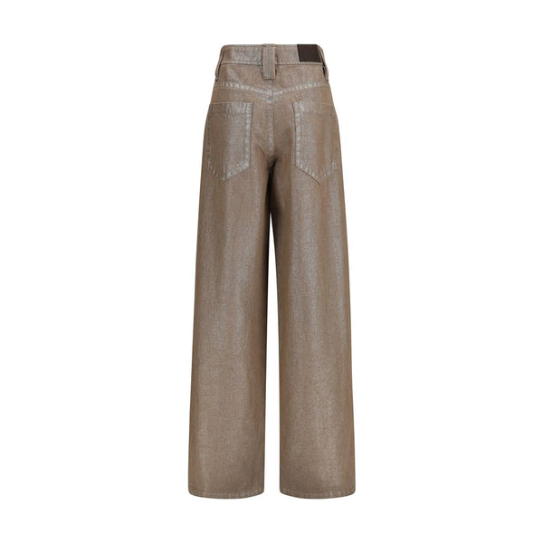 Brunello Cucinelli Beige Cotton Jeans Denim