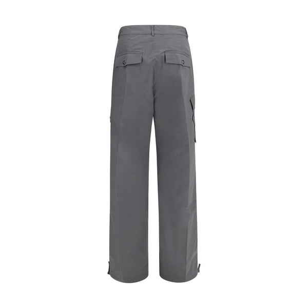 Ganni Gray Cotton Cargo Pants
