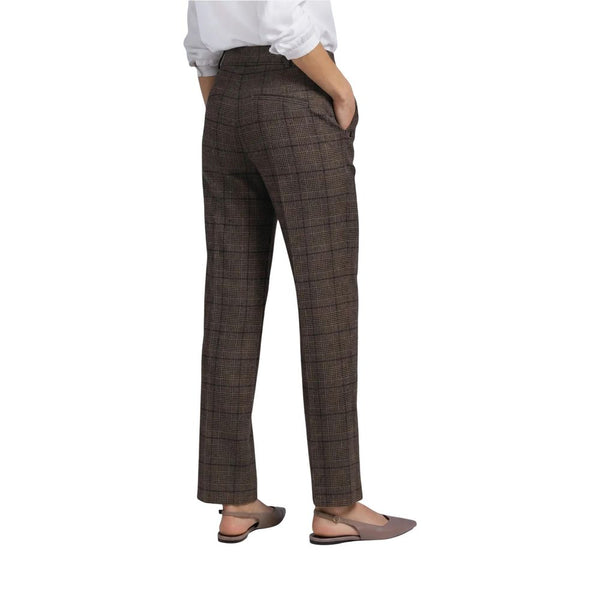 Street One Brown Polyester Casual Pants