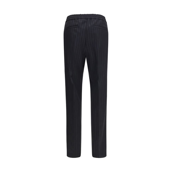 Versace Black Wool Oves Aries Dress Pants