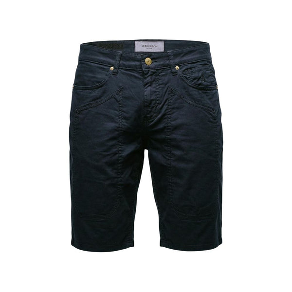 Jeckerson Blue Cotton Bermuda Shorts