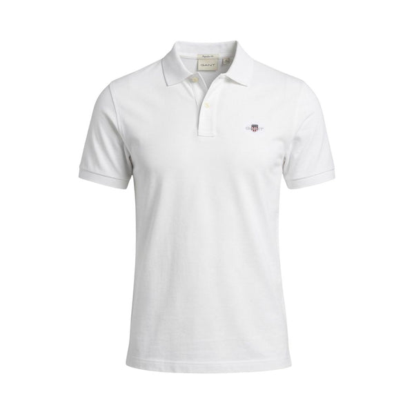 Gant White Cotton Polo Shirt