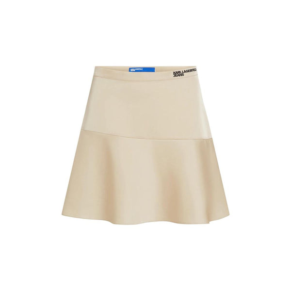 Karl Lagerfeld Beige Polyester Mini Skirt