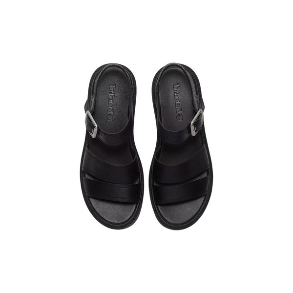 Timberland Black Leather Platform Sandals