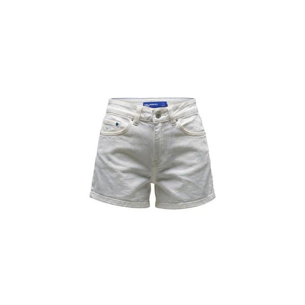 Karl Lagerfeld Cream Denim Shorts