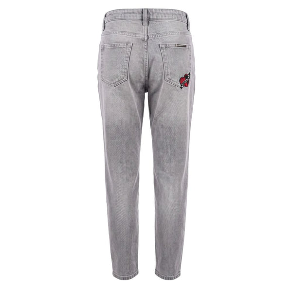 Philipp Plein Grey Cotton Women's Jeans