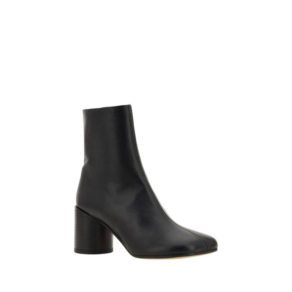 MM6 Black Lamb Ovis Aries Ankle Boots