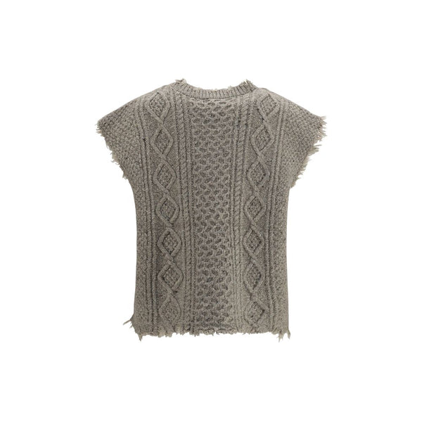 R13 Beige Wool Oves Aries Sleeveles Sweater