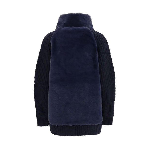 Herno Blue Wool Oves Aries Full-Length Jacket