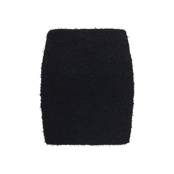 Balmain Black Viscose Mini Skirt