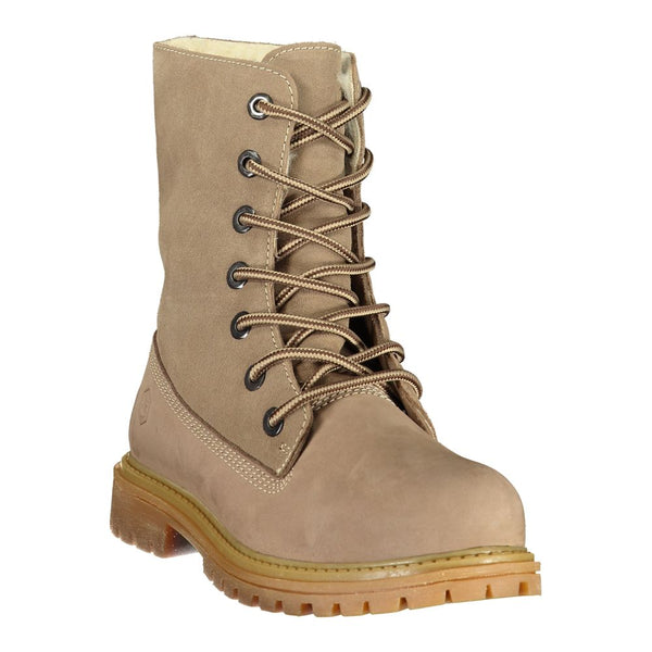 Lumberjack Beige Leather Women's Ankle Boot