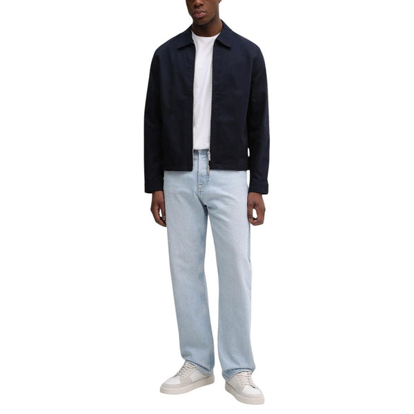 Calvin Klein Blue Cotton Full-Length Jacket