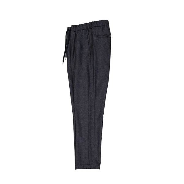 Herno Gray Virgin Wool Casual Pants