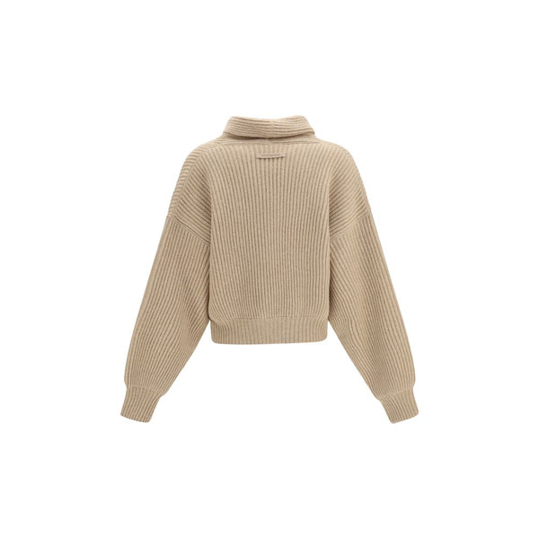 Tory Burch Beige Wool Oves Aries Cardigan