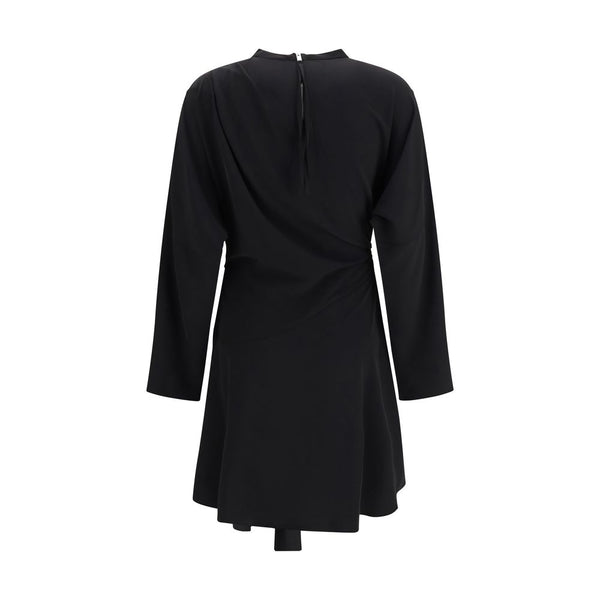 Ganni Black Recycled Polyester Cocktail Dress