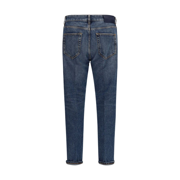 PT Torino Blue Cotton Straight-Leg Jeans