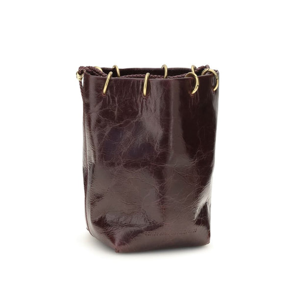 Benedetta Bruzziches Brown Calf Leather Bos Taurus Backet Bag
