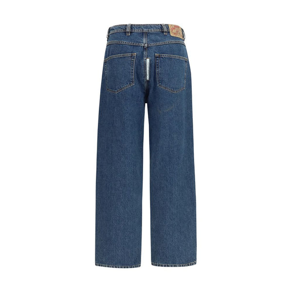 Magliano Blue Cotton Relaxed Fit Jeans