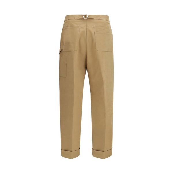 Umit Benan Beige Cotton Dress Pants