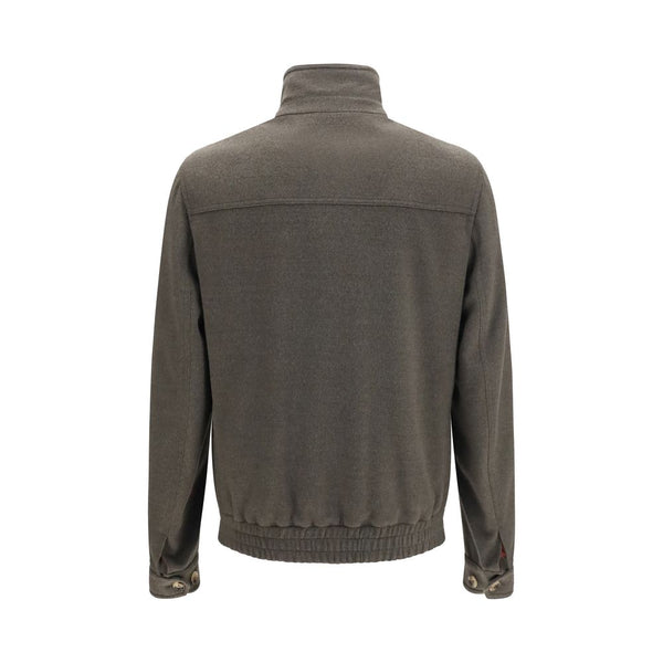 Brunello Cucinelli Gray Wool Oves Aries Full-Length Jacket