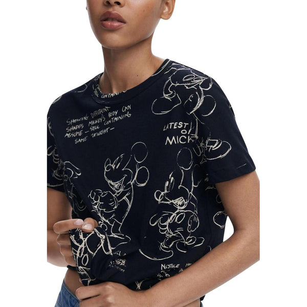 Desigual Gray Cotton T-Shirt