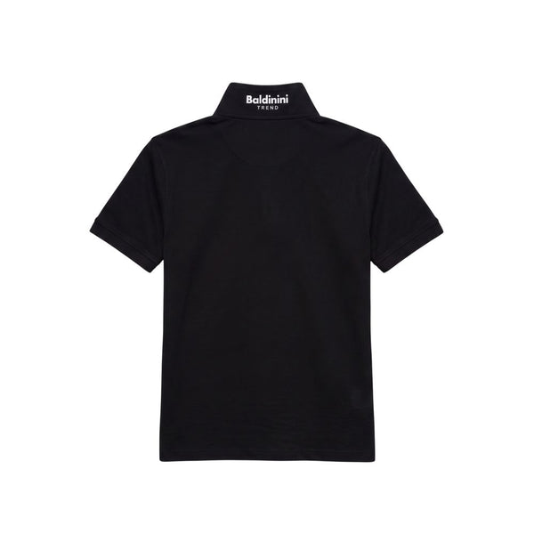 Baldinini Trend Black Cotton Men Polo