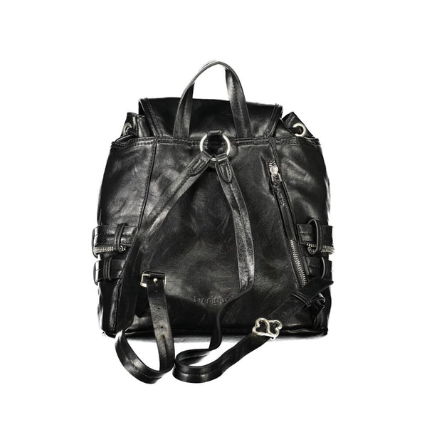 Desigual Black Polyurethane Womens Backpack