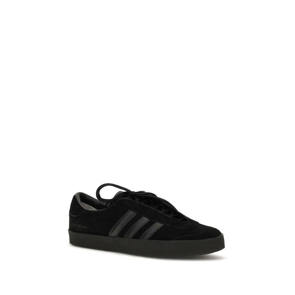 Y-3 Black Calf Leather Bos Taurus Athletic Sneakers