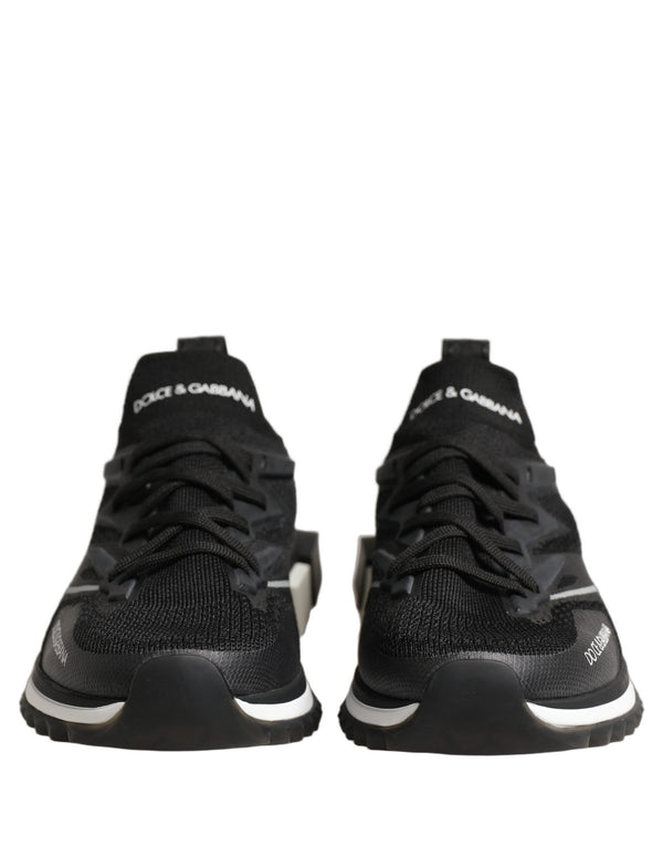 Dolce & Gabbana Black White Sorrento Low Top Sneakers Shoes