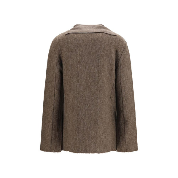 Giorgio Armani Brown Wool Oves Aries Full-Length Jacket