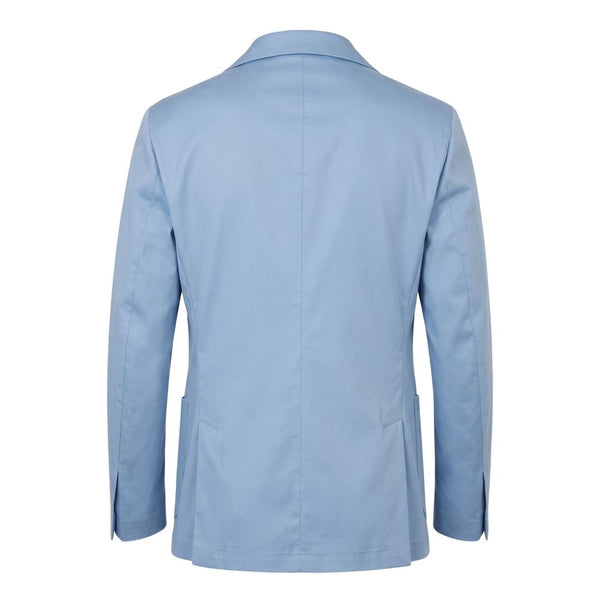 Roberto Pepe Luxury Light Blue Cotton Men Jacket
