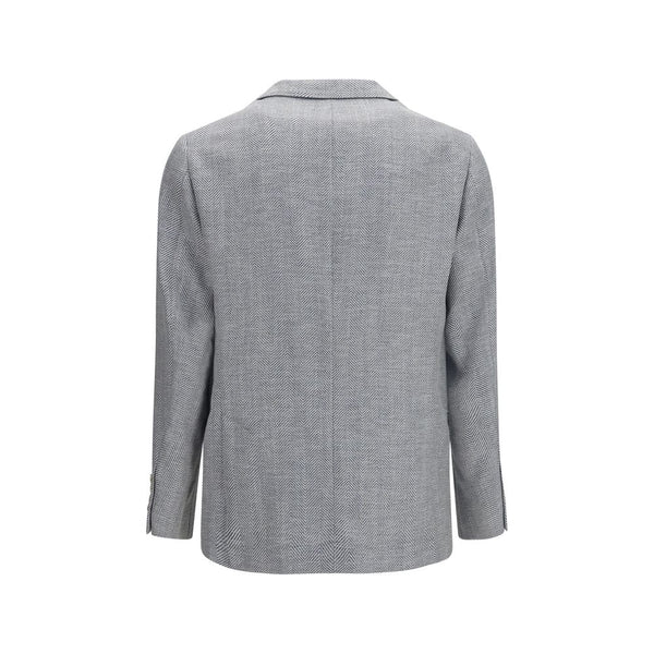 Brunello Cucinelli Gray Wool Oves Aries Blazer