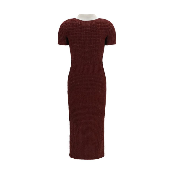 Self-Portrait Bordeaux Polyester Casual Dress