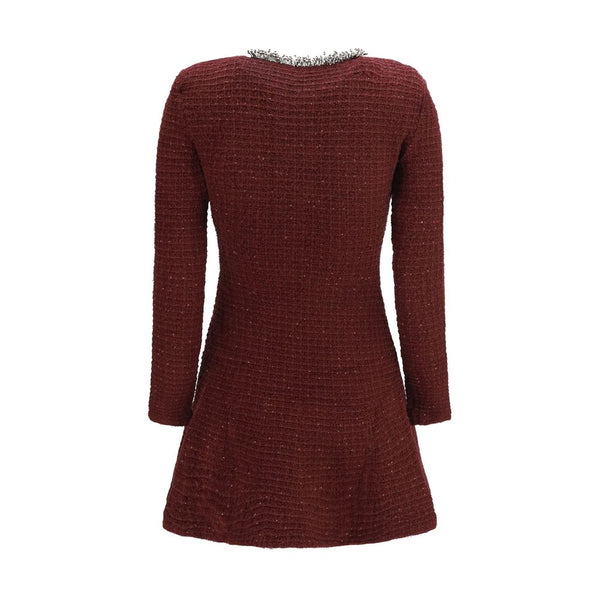Self-Portrait Bordeaux Polyester Casual Dress