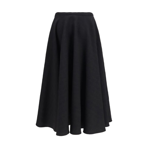 Lardini Black Wool Oves Aries Midi Skirt