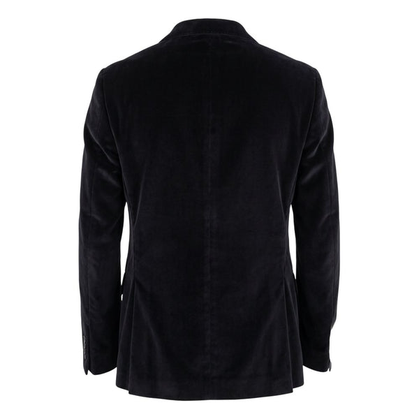 Roberto Pepe Luxury Black Cotton Men Jacket