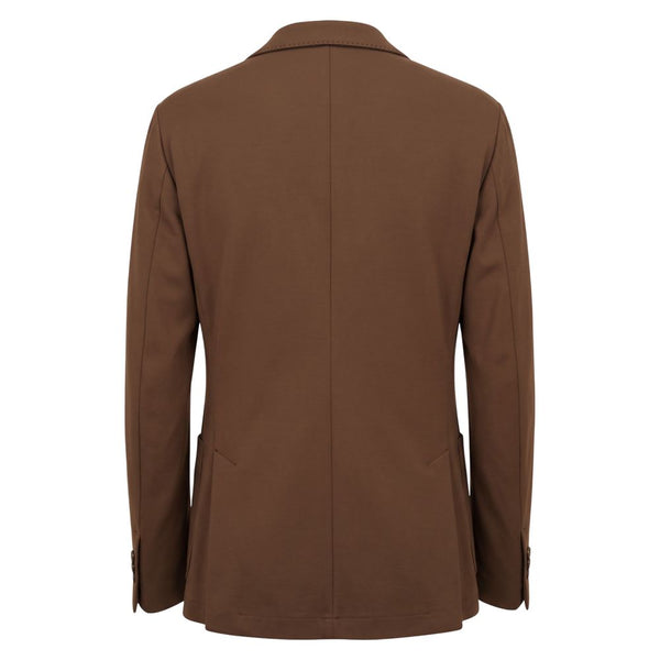 Roberto Pepe Luxury Brown Viscose Men Jacket