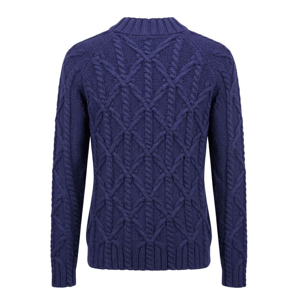 Malo Blue Cotton Men Sweater